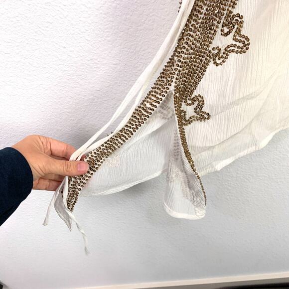 Colleen Lopez Embellished Sequin Resort Wear Tunic Shirt XS NWT - Picture 6 of 7